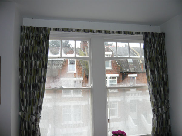 blackout curtains and covered fascia