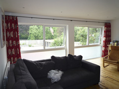 Romo fabric on 5.8m pole fitted in East London