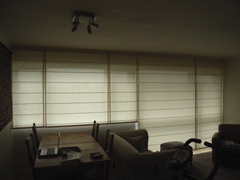 wall-to-wall roman shade blinds Crouch End