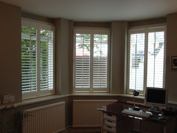 MDF shutters with 63mm louvers