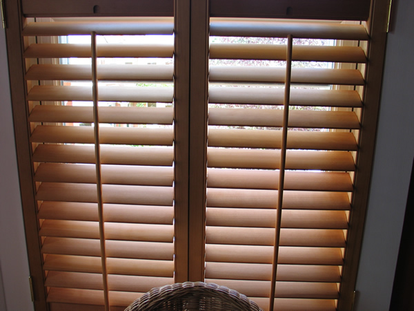 Oiled Western Red Cedar shutters with 63mm louvres.