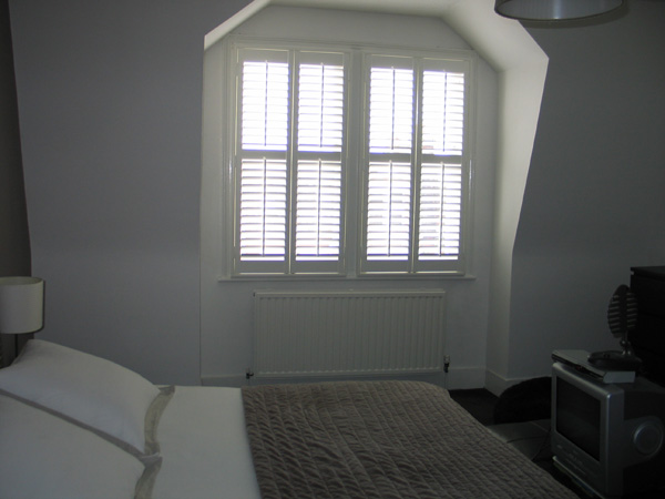 MDF shutters with 64mm louvres