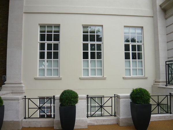 bottom up roller blinds photographed from outside