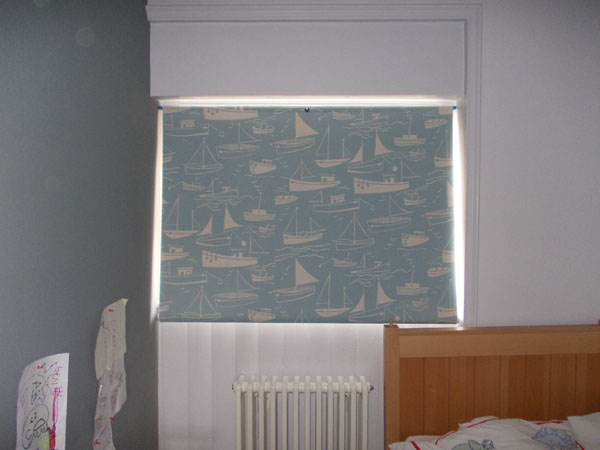 bottom up roller blind in Harlequin Sail Away
