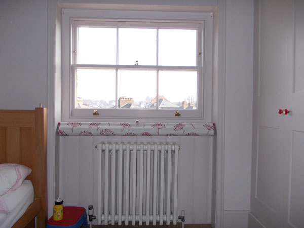 Bottom up roller letting in maximum light when not in use