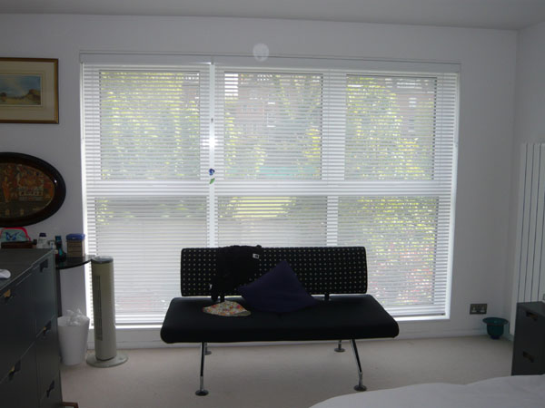 Luxaflex Facette Shades - lowered in transparent position