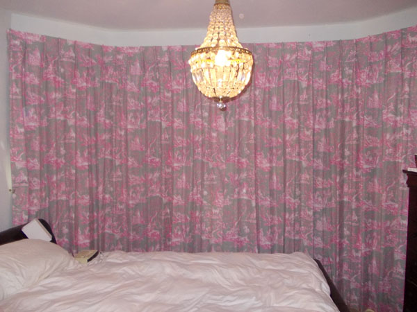 4 metre wide pinch pleat curtains in Manuel Canovas La Musardiere curtains