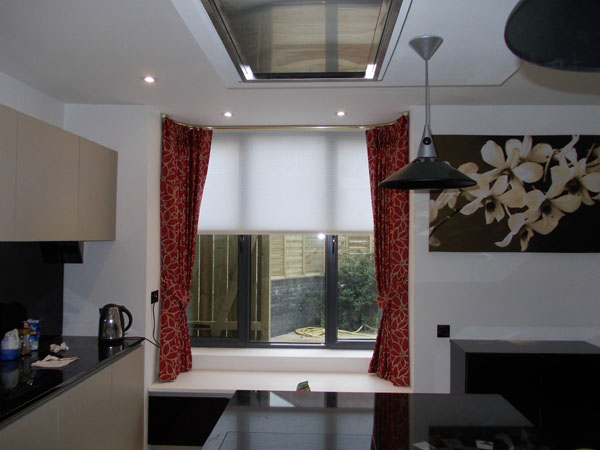 Curtains and small bay window metropole for window seat