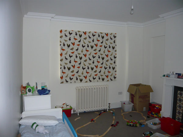 blackout roman blind - lowered