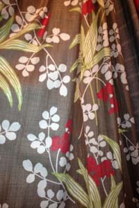 Interlined door curtain in Designer Fabric