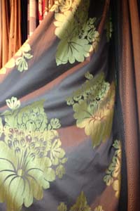 Interlined door curtain in Designer Fabric