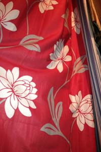 Interlined door curtain in Designer Fabric - Romo