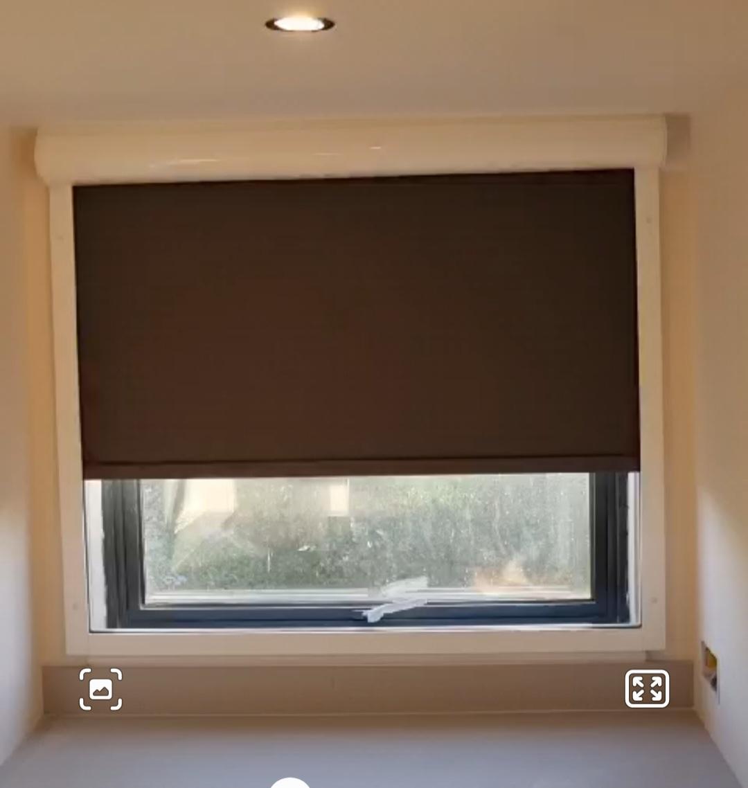 Blackout roller blind with Full Cassette (side rails, bottom rail and headbox) Central London