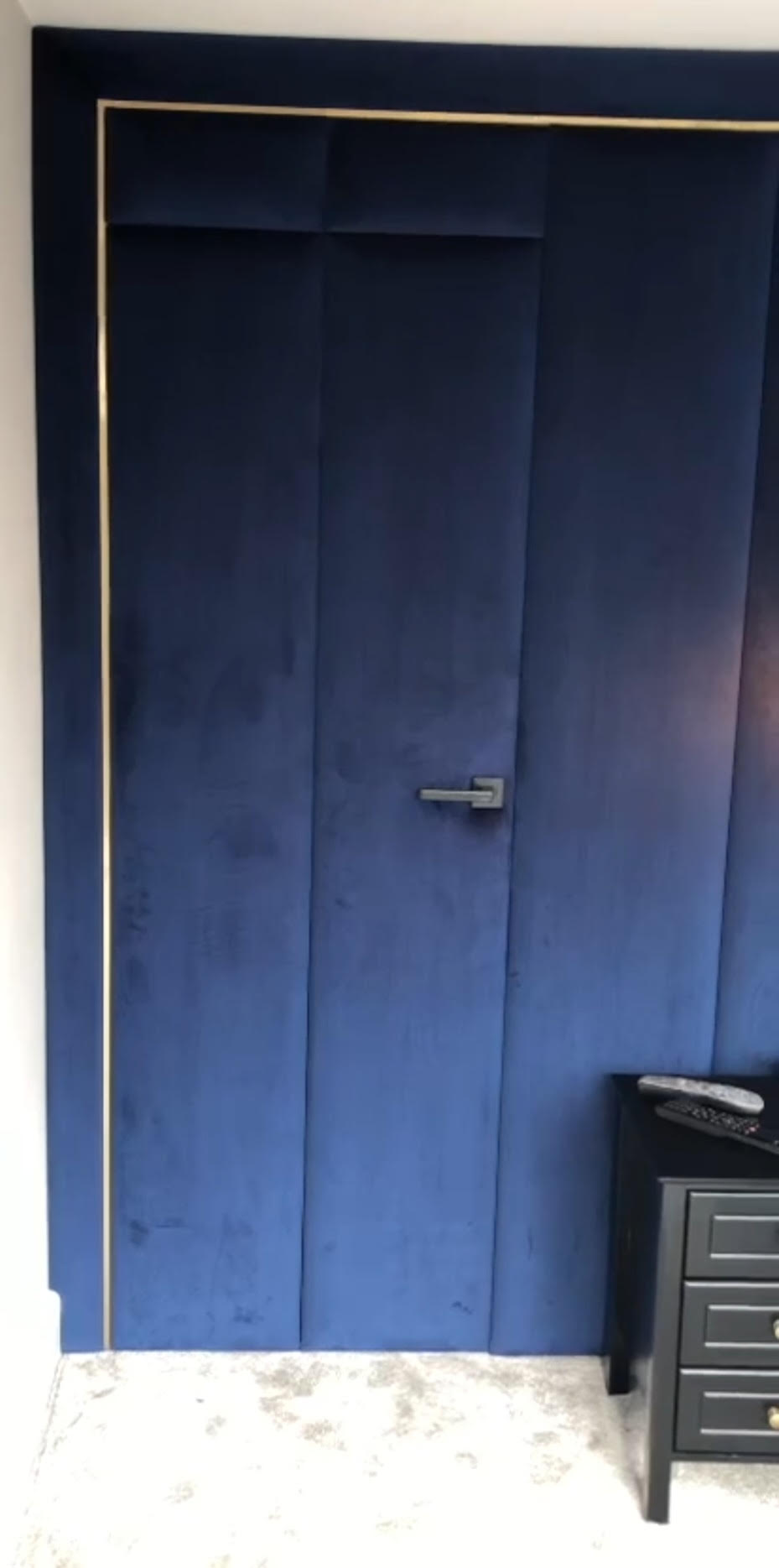 Door concealed within Fabric Wall