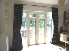 pinch pleat curtains on a 19mm pole Highgate