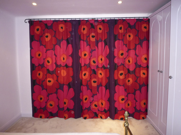 Marimekko flowers, bright and cheerful, interlined and blackout 