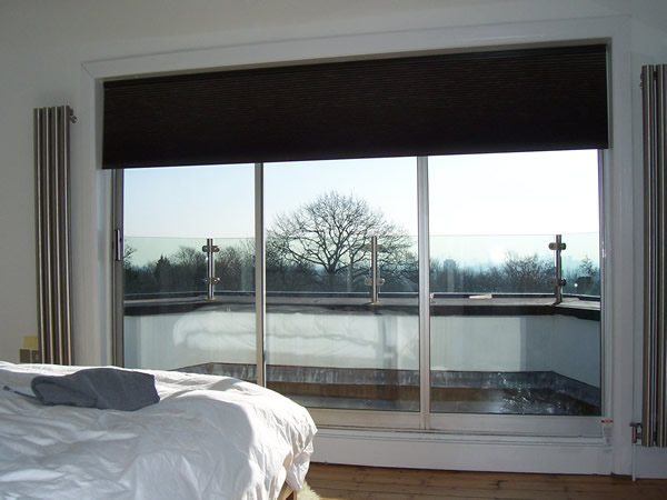 Blackout Luxaflex duette blind fitted in Hampstead, North London