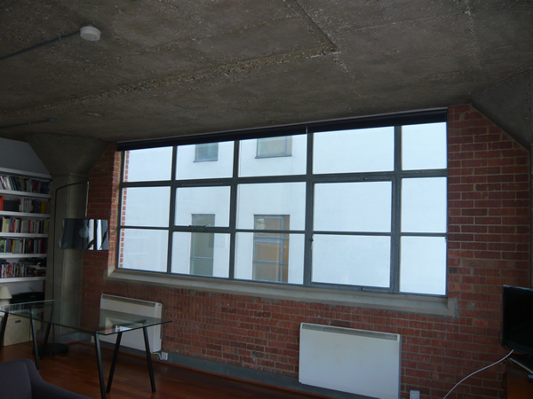 Luxaflex Duette blinds for a loft apartment in Central London Docklands