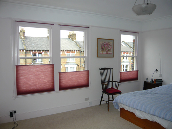 Duette bottom up blinds installed in Tufnell Park North London