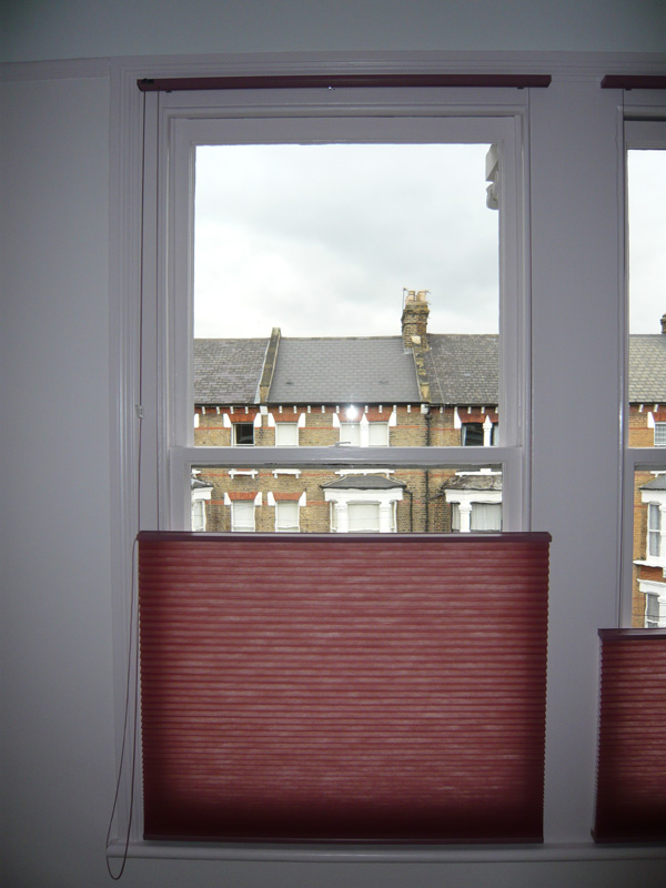 Duette bottom up blinds installed in Tufnell Park North London