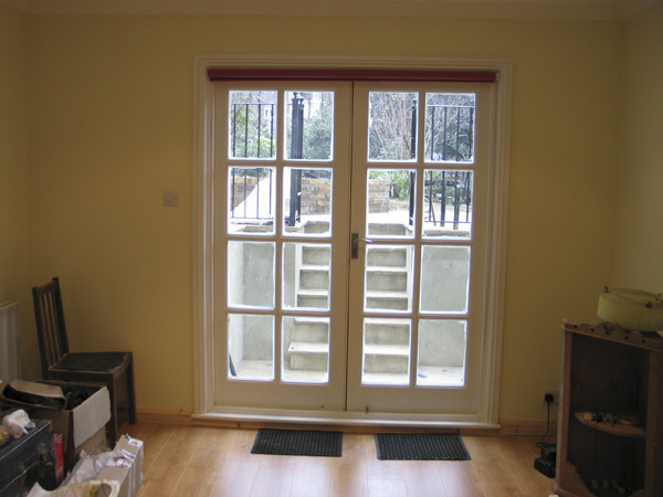 Patio door roller blind