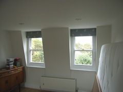 roman blinds on dormer windows Crouch End