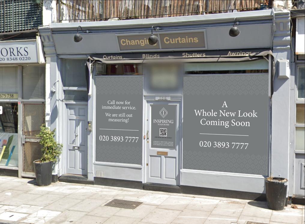 Changing Curtains Highgate North London Curtains Blinds Shutters Awnings -  shopfront photo