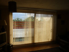 vertical blind on patio door Archway